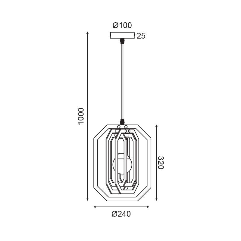 ΚΡΕΜΑΣΤΟ Φ/Σ 1ΧΕ27 ΑΝ.ΚΑΦΕ ΔΕΡΜΑ MDF D24XH100CM TRITON - ledmania.gr