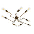 GloboStar® LIBERTA 00841 Μοντέρνο Φωτιστικό Οροφής Πολύφωτο Χάλκινο Σκουριά Μ102 x Π72 x Υ10.5cm - ledmania.gr