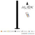 GloboStar® ALIEN-DIVA-BLACK-50-11 ALIEN Design DIVA Μοντέρνο Minimal Nordic Μεταλλικό Φωτιστικό Επιτραπέζιο - Πορτατίφ - Λαμπατέρ Μαύρο LED 10W 1500lm με Ασύρματο Χειριστήριο RF & Dimmer IP20 Πολύχρωμο RGBW Ψηφιακή με Τρεχούμενα Εφέ  Μ3 x Π1.6 x Υ50cm - ledmania.gr