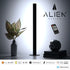 GloboStar® ALIEN-DIVA-BLACK-50-1 ALIEN Design DIVA Μοντέρνο Minimal Nordic Μεταλλικό Φωτιστικό Επιτραπέζιο - Πορτατίφ - Λαμπατέρ Μαύρο LED 8W 1120lm με Ασύρματο Χειριστήριο RF & Dimmer IP20 Ψυχρό Λευκό 6000K Μ3 x Π1.6 x Υ50cm - ledmania.gr