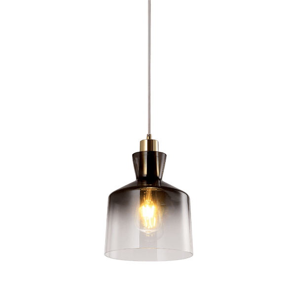 ALMA PENDANT 1xE27 GOLD/GREY - ledmania.gr