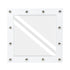 GloboStar® MAKEUP MIRROR-80x80-4 Μοντέρνος Καθρέπτης Μακιγιάζ με Πλαίσιο Φυσικού Ξύλου με Διακόπτη On/Off 12 x E27 AC220-240V - Μ80 x Π7 x Υ80cm - Λευκή Λάκα