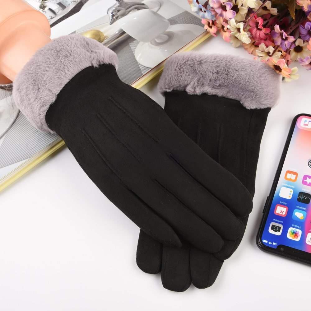 UNIVERSAL WINTER GLOVES - TOUCH SCREEN COMPATIBLE BLACK - ledmania.gr