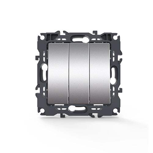 PRIME ΔΙΑΚΟΠΤΗΣ ΤΡΙΠΛΟΣ ΑΠΛΟΣ ΜΕ ΒΙΔΑ 1+1+1P 10AX 250VAC IP20 MAT ΑΛΟΥΜΙΝΙΟ - ledmania.gr
