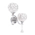 GloboStar® CANTER 00635 Μοντέρνο Φωτιστικό Τοίχου Απλίκα Δίφωτο Μεταλλικό με Διάφανο Γυαλί Μ32 x Π15 x Υ40cm - ledmania.gr