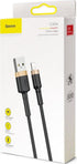 BASEUS CABLE CAFULE USB FOR IPHONE LIGHTNING 8-PIN 2A 3M RED-BLACK CALKLF-R91 - ledmania.gr