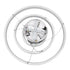 GloboStar® NEMESIS TRIO 61168-DECO Κρεμαστό Φωτιστικό Δαχτυλίδι-Κύκλος LED CCT 100W 12123lm 360° AC 220-240V - Εναλλαγή Φωτισμού μέσω Τηλεχειριστηρίου All In One Ψυχρό 6000k+Φυσικό 4500k+Θερμό 2700k Dimmable Φ25+40+60cm - Λευκό - 3 Years Warranty - ledmania.gr