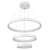 GloboStar® NEMESIS TRIO 61168-DECO Κρεμαστό Φωτιστικό Δαχτυλίδι-Κύκλος LED CCT 100W 12123lm 360° AC 220-240V - Εναλλαγή Φωτισμού μέσω Τηλεχειριστηρίου All In One Ψυχρό 6000k+Φυσικό 4500k+Θερμό 2700k Dimmable Φ25+40+60cm - Λευκό - 3 Years Warranty - ledmania.gr
