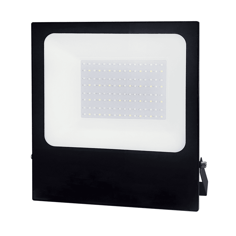 BLACK LED SMD FLOOD LUMINAIRE IP66 100W RGBW 230V - ledmania.gr