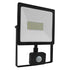 BLACK SENSOR LED SMD FLOOD LUMINAIRE IP66 50W 4000K 4250Lm 230V RA80 - ledmania.gr