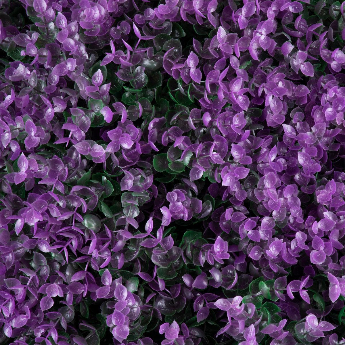 GloboStar® 78522 Artificial - Συνθετικό Τεχνητό Διακοσμητικό Φυτό Θάμνος Πυξάρι Πράσινο - Μωβ Φ46cm - ledmania.gr