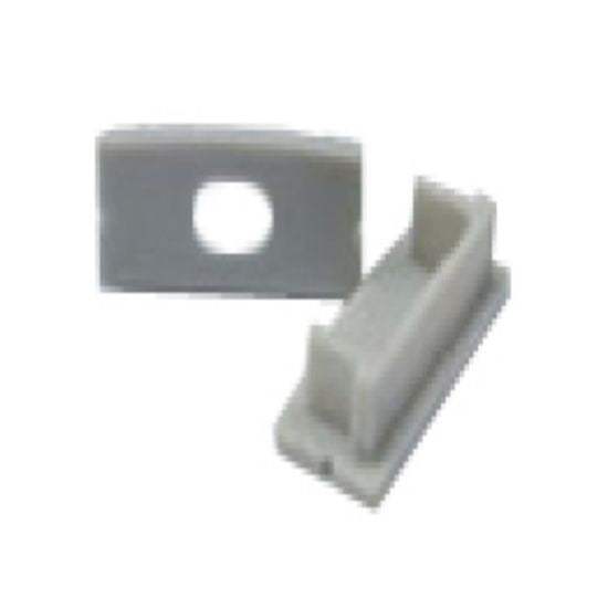 PLASTIC CAPS FOR PROFILE NORM P14 - SET 2PCS, 1 WITH HOLE, 1 WITHOUT - ledmania.gr