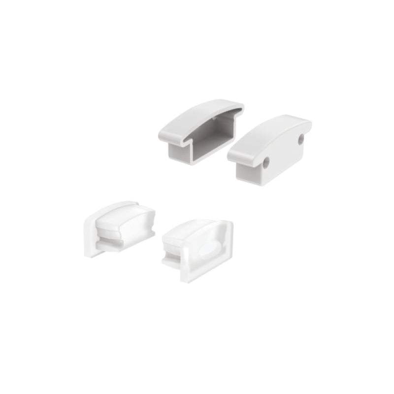 SET OF SILICON & PLASTIC END CAPS FOR P147, 2 WITHOUT HOLE & 2 WITH HOLE - ledmania.gr