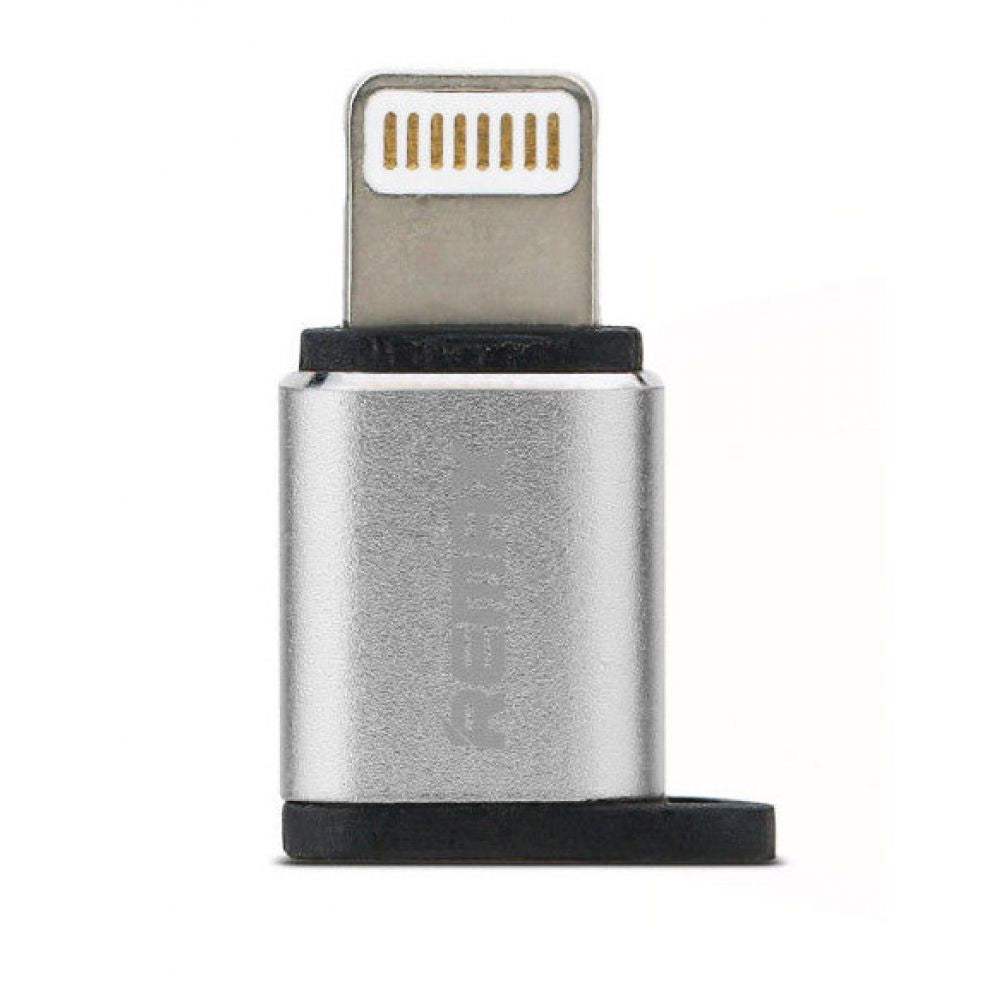 Remax RA-USB2 /Αντάπτορας Micro USB to Lightning, Silver - ledmania.gr