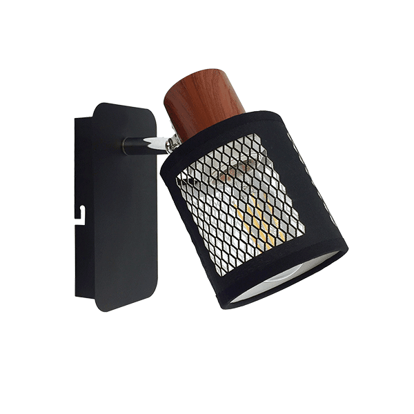 DELIA SPOT 1XE27 BLACK-τεμ.1 - ledmania.gr