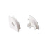 SET OF WHITE PLASTIC END CAPS FOR P161, 1PC WITH HOLE & 1 PC WITHOUT HOLE - ledmania.gr
