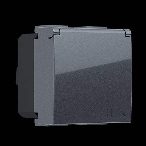 ^ MODYS ΠΡΙΖΑ ΣΟΥΚΟ ΚΑΠΑΚΙ ΑΝΘΡΑΚΙ  2 ΣΤ. 2P+E 16A 250VAC IP20 - ledmania.gr