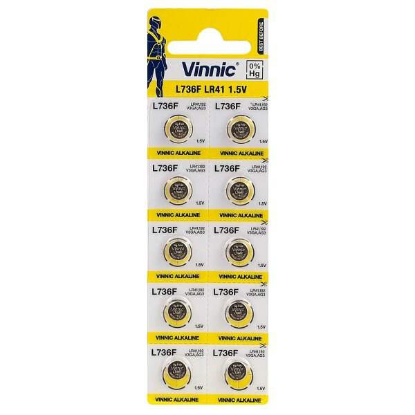 VINNIC G3/AG3/L736 MINI ALKALINE BATTERY BL10 - ledmania.gr