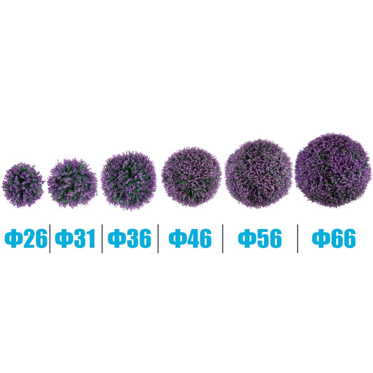 GloboStar® 78523 Artificial - Συνθετικό Τεχνητό Διακοσμητικό Φυτό Θάμνος Πυξάρι Πράσινο - Μωβ Φ56cm - ledmania.gr