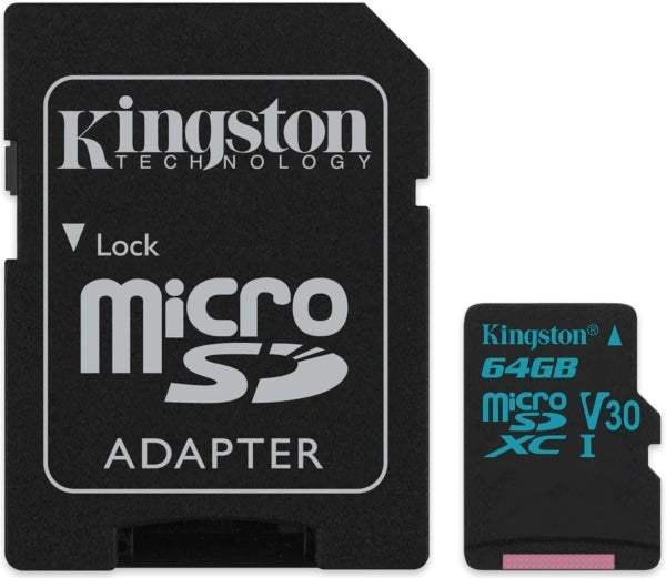 KINGSTON SDCG2/64GB CANVAS GO 64GB MICRO SDXC CLASS 10 UHS-I U3 V30 + SD ADAPTER - ledmania.gr