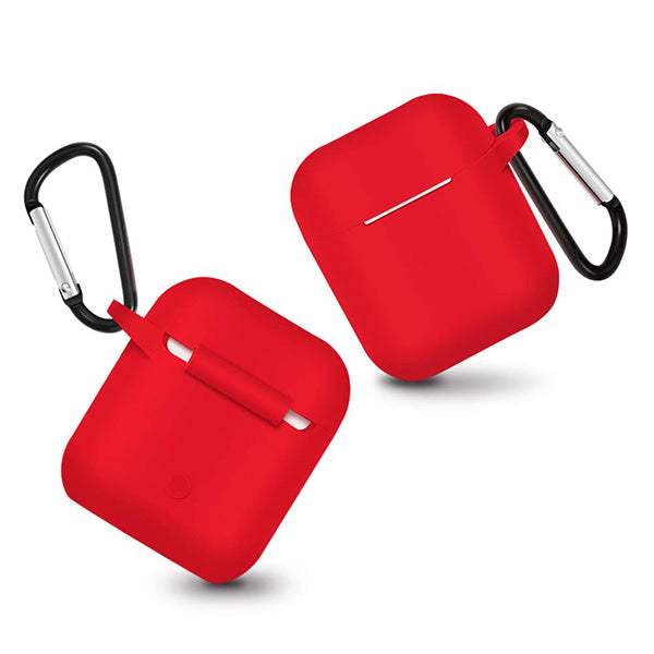 SILICONE CASE FOR AIRPODS TYPE 1 RED - ledmania.gr