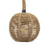 GloboStar® ORLEAN 00730 Vintage Κρεμαστό Φωτιστικό Οροφής Μονόφωτο Πλέγμα με Μπεζ Σχοινί Φ20 x Υ20cm - ledmania.gr