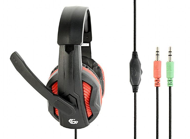 GEMBIRD GHS-03 GAMING HEADSET WITH VOLUME CONTROL BLACK - ledmania.gr