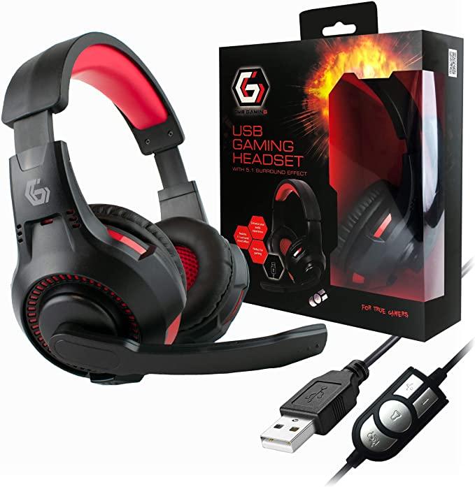GEMBIRD GHS-U-5.1-01 SURROUND USB HEADSET WITH MICROPHONE BLACK/RED - ledmania.gr