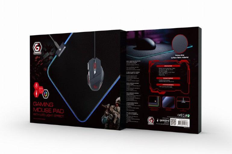 GEMBIRD MP-GAMELED-M GAMING MOUSE PAD WITH LED LIGHT EFFECT MEDIUM - ledmania.gr