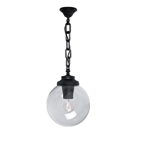 GLOBE 250 GARDEN HANGING LAMP 1XE27 IP55 BLACK - ledmania.gr