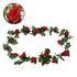 GloboStar® 09007 Τεχνητό Κρεμαστό Φυτό Διακοσμητική Γιρλάντα Μήκους 2 μέτρων με 16 X Μεγάλα Τριαντάφυλλα Κόκκινα - ledmania.gr