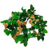 GloboStar® 09015 Τεχνητό Κρεμαστό Φυτό Διακοσμητική Γιρλάντα Μήκους 2.2 μέτρων με 33 X Μικρά Τριαντάφυλλα Σομόν - ledmania.gr