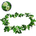 GloboStar® 09019 Τεχνητό Κρεμαστό Φυτό Διακοσμητική Γιρλάντα Μήκους 2.2 μέτρων με 33 X Μικρά Τριαντάφυλλα Πράσινα Λευκά - ledmania.gr