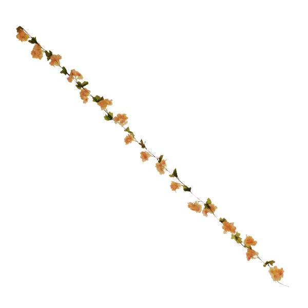 GloboStar® 09022 Τεχνητό Κρεμαστό Φυτό Διακοσμητική Γιρλάντα Μήκους 2.2 μέτρων με 18 X Άνθη Κερασιάς Σομόν - ledmania.gr
