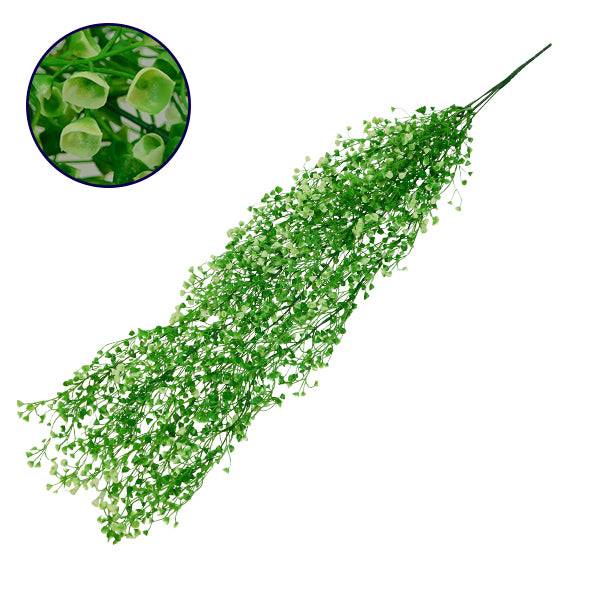 GloboStar® 09038 Τεχνητό Κρεμαστό Φυτό Διακοσμητική Γιρλάντα Μήκους 1.2 μέτρων με 5 X Κλαδιά Φύλλωμα Ρούστικ Πράσινο Λευκό - ledmania.gr