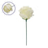 GloboStar® 09077 Τεχνητό Φυτό Διακοσμητικό Τριαντάφυλλο Λευκό M8cm x Υ20cm Π8cm - ledmania.gr