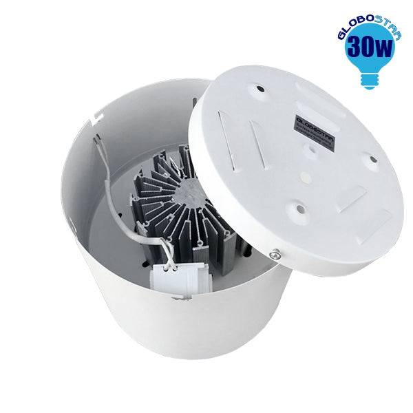 GloboStar® 115084 Φωτιστικό Σποτ Οροφής LED Downlight 30W AC 230V 4500lm 24° IP20 Ψυχρό Λευκό 6000K - ledmania.gr