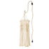GloboStar® 36211 BAHRI Vintage Κρεμαστό Φωτιστικό Οροφής Μονόφωτο Boho - Μακραμέ Πλεκτό Χειροποίητο Μπεζ Υφασμάτινο με Σχοινί Φ20 x Υ65cm - ledmania.gr