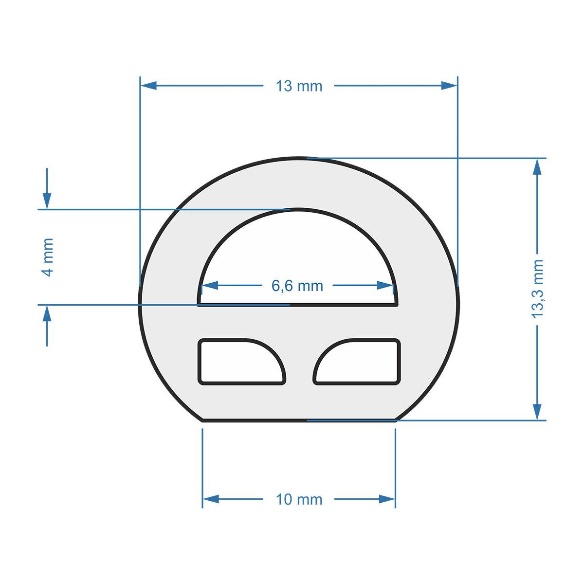 GloboStar® 70585 TUBE 360° Degree Neon Flex Epistar LED SMD 2835 1m 12W/m 120LED/m 1212lm/m 360° DC 24V Αδιάβροχη IP68 Μπλε Dimmable - ledmania.gr