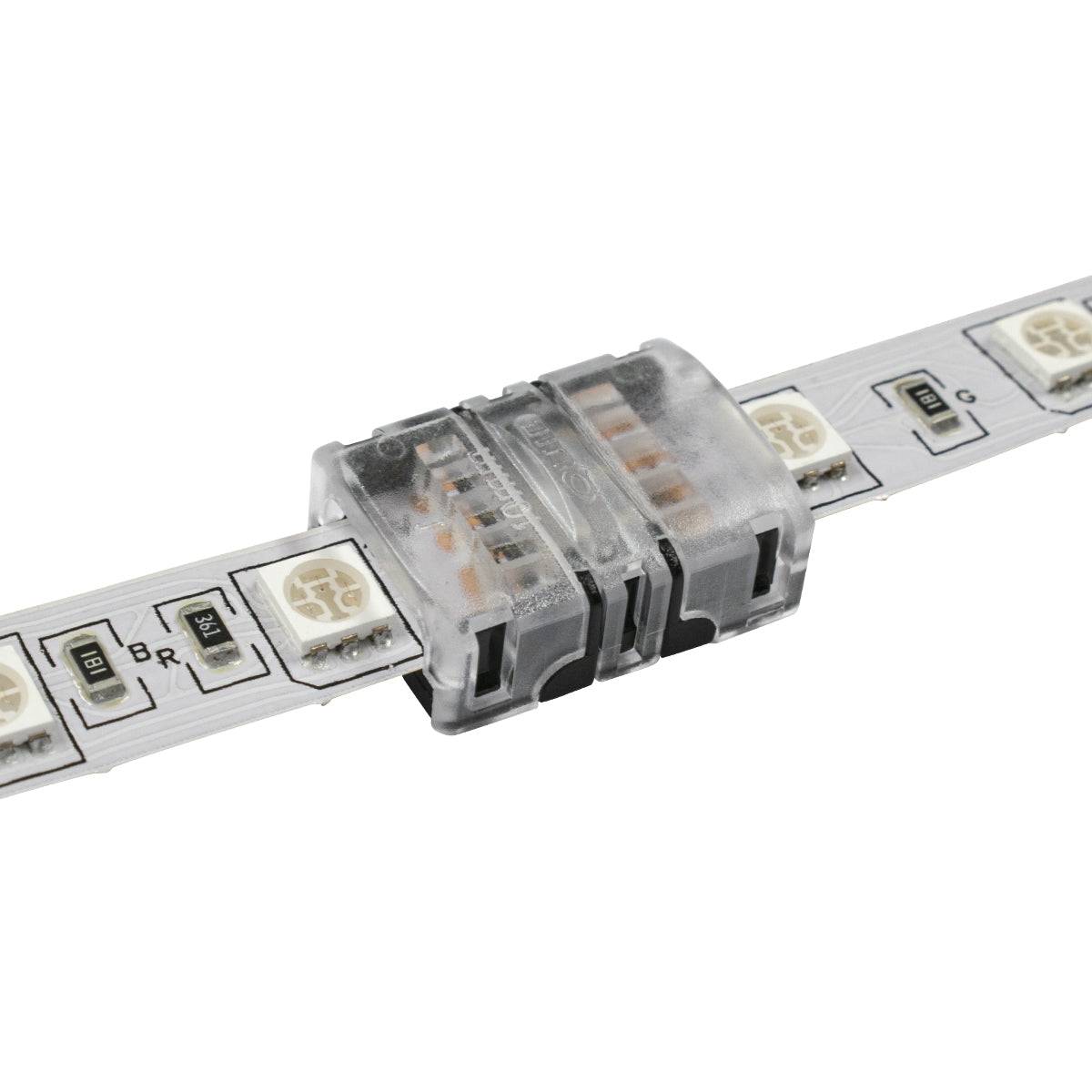 GloboStar® 70721 Ταχυσύνδεσμος Ένωσης IP20 - Strip To Strip Connector για Ένωση 2 x RGB Ταινίες LED Πλάτους 10mm - ledmania.gr