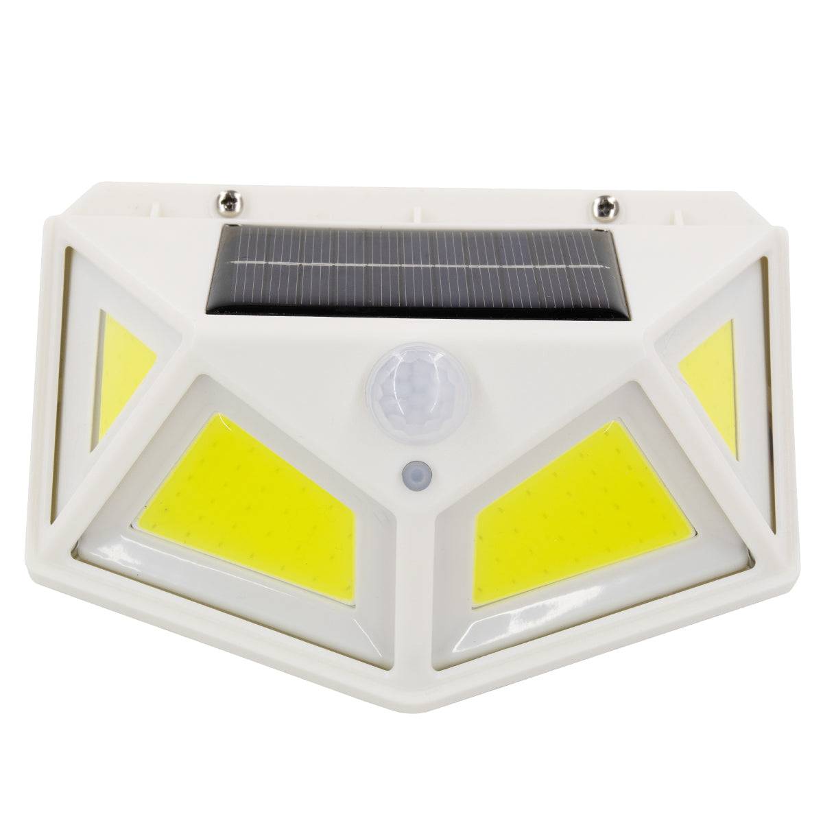 GloboStar® 71497 Αυτόνομο Ηλιακό Φωτιστικό LED COB 10W 1000lm με Ενσωματωμένη Μπαταρία 1200mAh - Φωτοβολταϊκό Πάνελ με Αισθητήρα Ημέρας-Νύχτας και PIR Αισθητήρα Κίνησης Αδιάβροχο IP65 Ψυχρό Λευκό 6000K - ledmania.gr