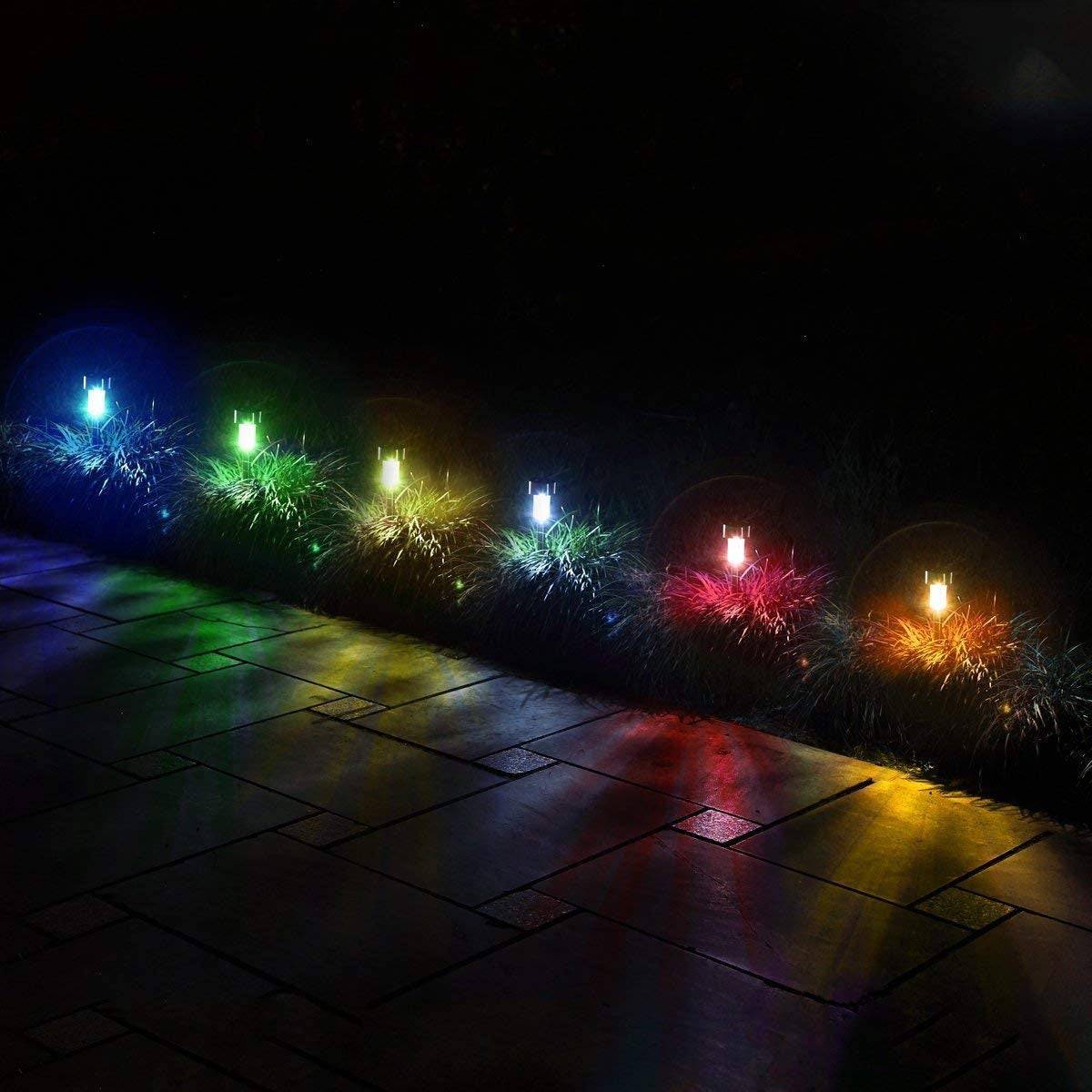 GloboStar® 71522 Αυτόνομο Ηλιακό Φωτιστικό LED SMD 1W 90lm με Ενσωματωμένη Μπαταρία 600mAh - Φωτοβολταϊκό Πάνελ με Αισθητήρα Ημέρας-Νύχτας Αδιάβροχο IP65 Φανάρι Κήπου Στρογγυλό Πολύχρωμο RGB - ledmania.gr