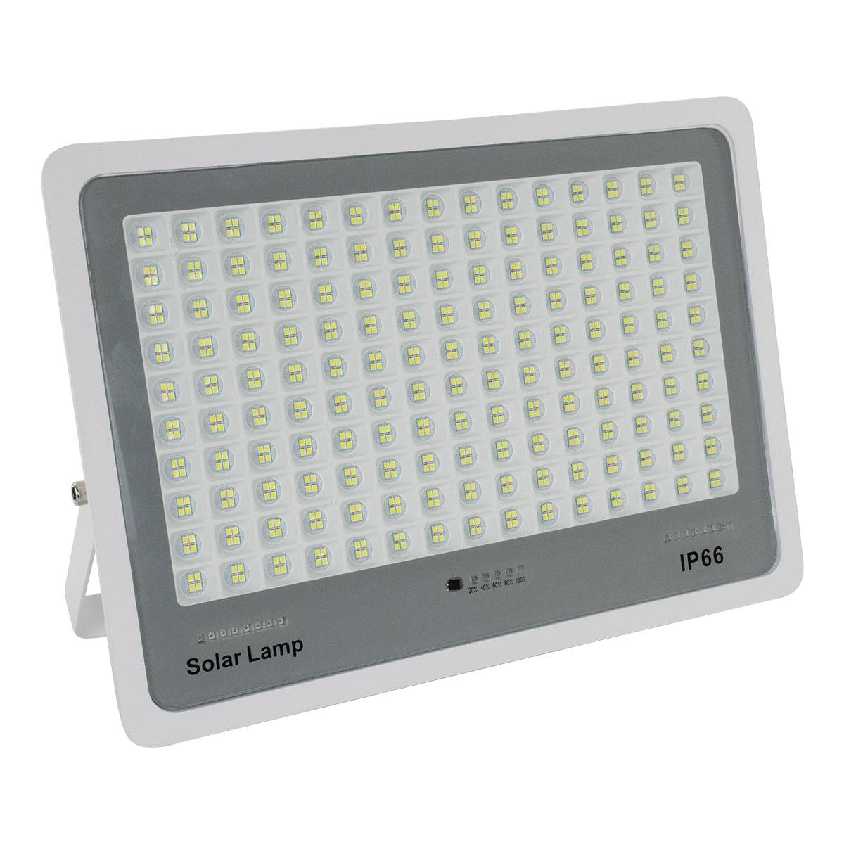 GloboStar® 71562 Αυτόνομος Ηλιακός Προβολέας LED SMD 300W 36000lm με Ενσωματωμένη Μπαταρία 25500mAh - Φωτοβολταϊκό Πάνελ με Αισθητήρα Ημέρας-Νύχτας και Ασύρματο Χειριστήριο RF 2.4Ghz Αδιάβροχος IP66 Ψυχρό Λευκό 6000K - ledmania.gr