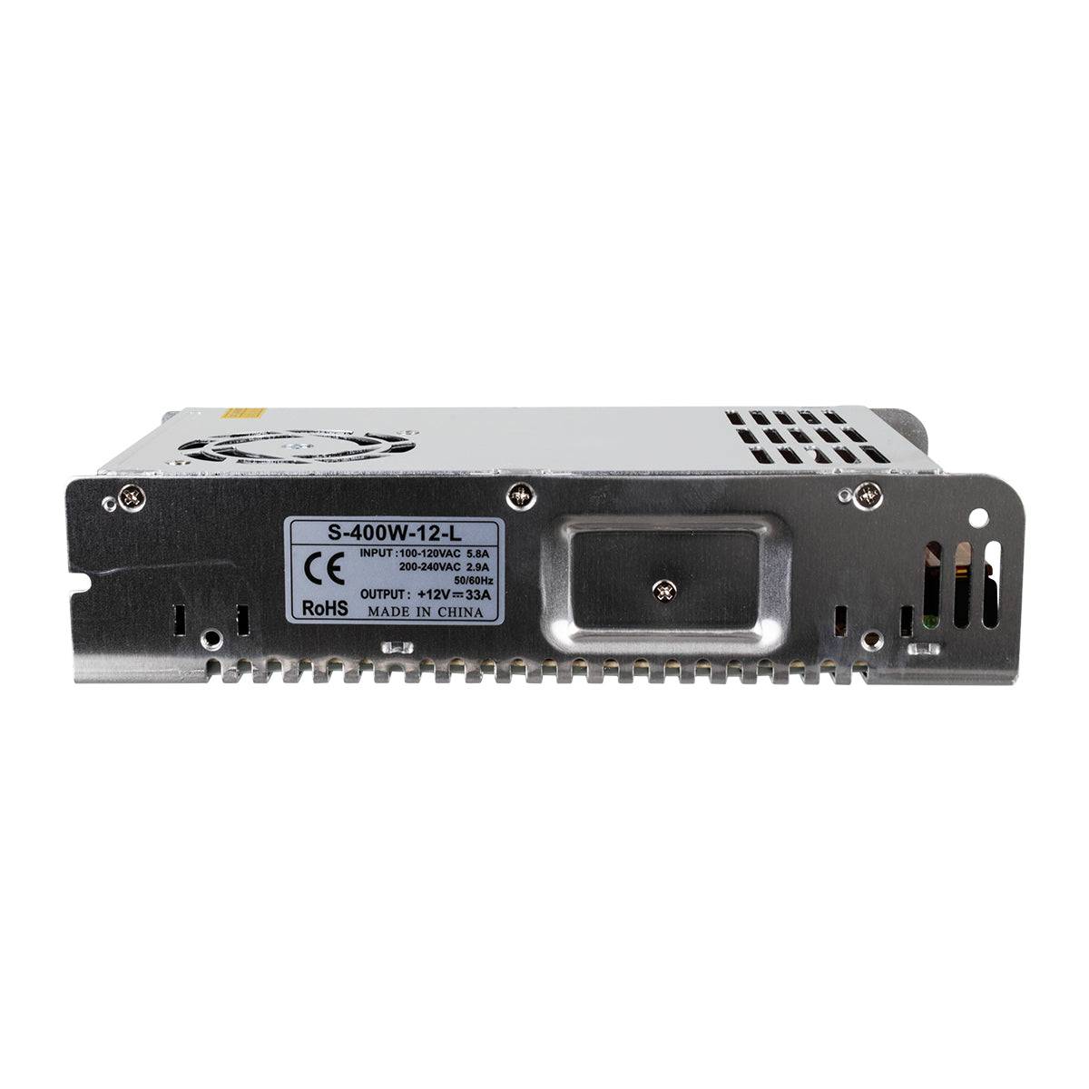 GloboStar® 73092 Triac Τροφοδοτικό LED 400W DC 12V 33.3A IP20 Dimmable Μ21.5 x Π11.5 x Υ5cm - ledmania.gr