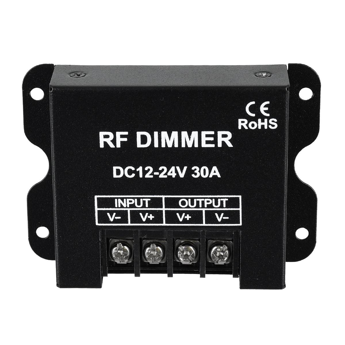 GloboStar® 73310 Ασύρματο LED Dimmer με Χειριστήριο RF 2.4Ghz DC 12-24V 30A Max 720W - ledmania.gr