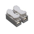 Διπλή Κλέμα για καλώδιο χωρίς βίδες  PP+stainless steel - ledmania.gr