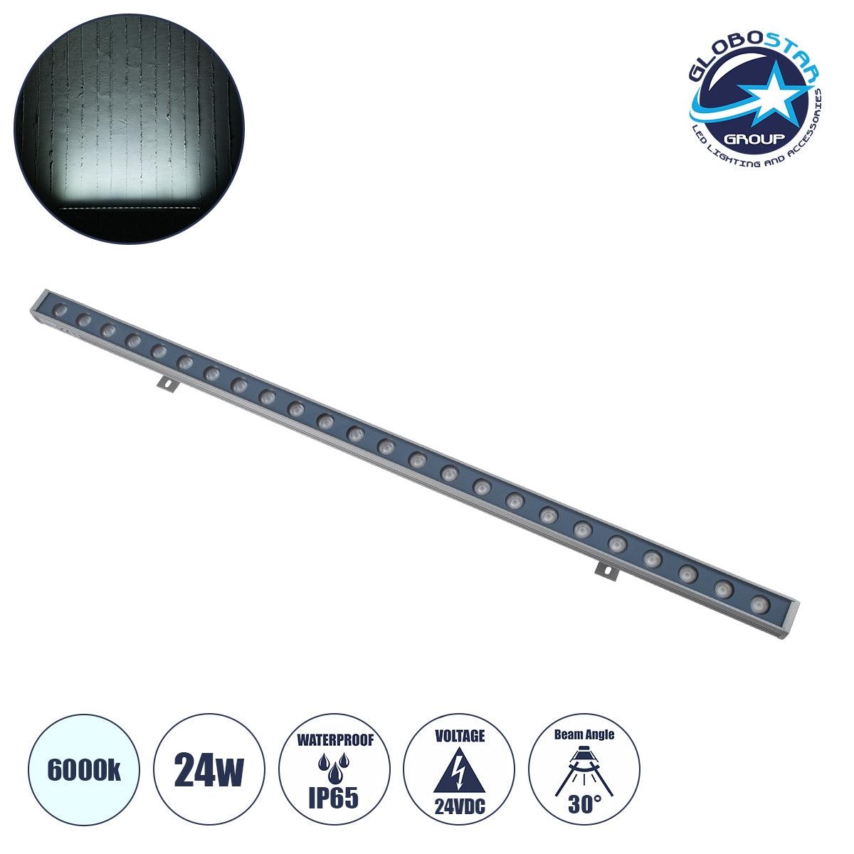 ZAIA S-90993 Μπάρα Φωτισμού Wall Washer LED 24W 4320lm 30° DC 24V Αδιάβροχο IP65 Μ100 x Π4 x Υ3cm Ψυχρό Λευκό 6000K - ledmania.gr