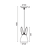 Φωτιστικό κρεμαστό BUNNY 1xΕ27 μεταλλικό ροζ D12xh100cm - ledmania.gr
