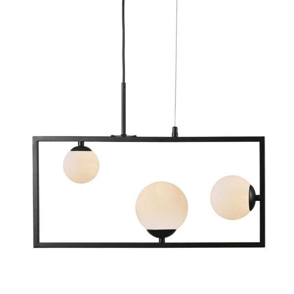 ^ΚΡΕΜΑΣΤΟ Φ/Σ 3xG9 QUADRO ΜΑΥΡΟ ΜΕΤ/ΚΟ +ΛΕΥΚΟ ΓΥΑΛΙ 54Χ12Χ120CM - ledmania.gr