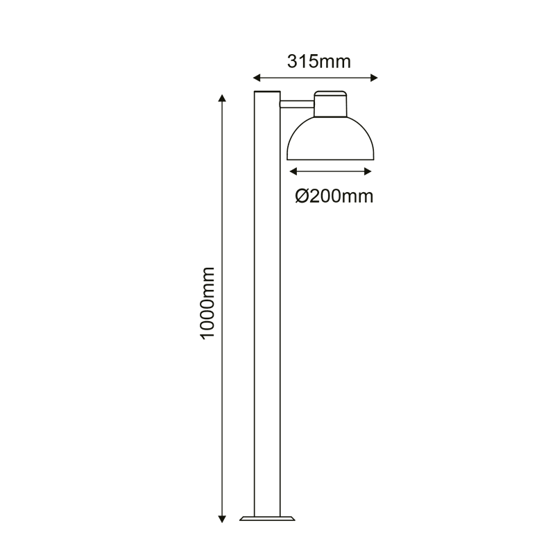 ΓΚΡΙ ΦΩΤΙΣΤΙΚΟ BERO 1XE27 MAX.10W LED IP44 ΜΕ ΚΟΛΩΝΑ & ΟΠΑΛ PC ΚΑΛΥΜΜΑ - ledmania.gr